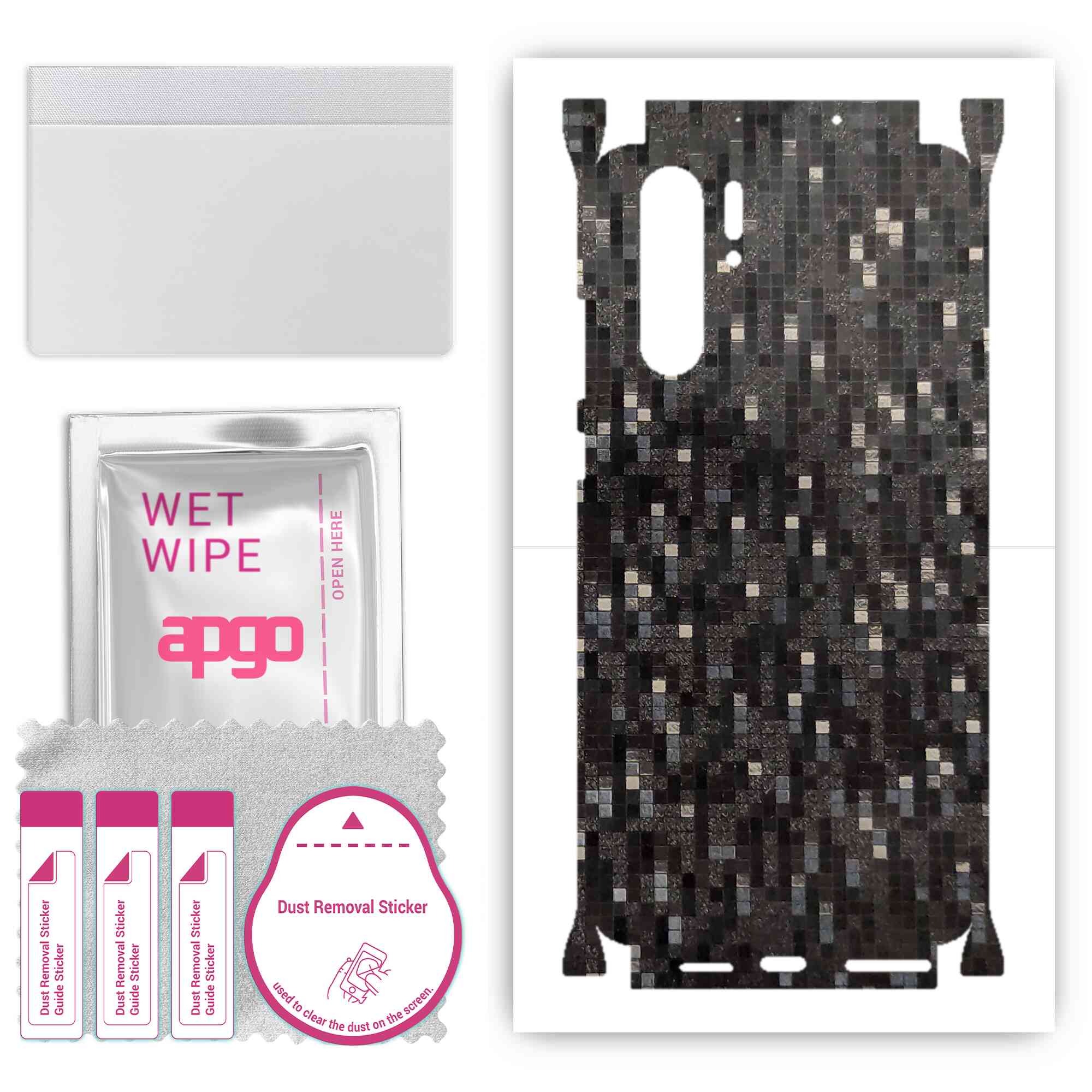 Apgo Protective Skin Sticker for the back+sides compatible with Huawei P30 Pro New Edition, Full Wrap Film, Foil, Vinyl - Pattern Carbon Black Pixel
Apgo Protective Skin Sticker for the back+sides compatible with Huawei P30 Pro New Edition, Full Wrap Film, Foil, Vinyl - Pattern Carbon Black Pixel