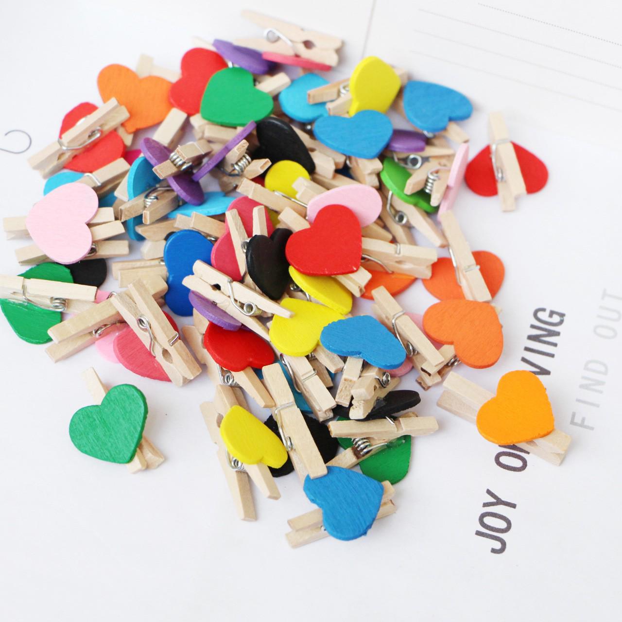 3.0cm Heart-Shaped Wooden Decorative Photo & Snack Clips Colorful
3.0cm Heart-Shaped Wooden Decorative Photo & Snack Clips Colorful
