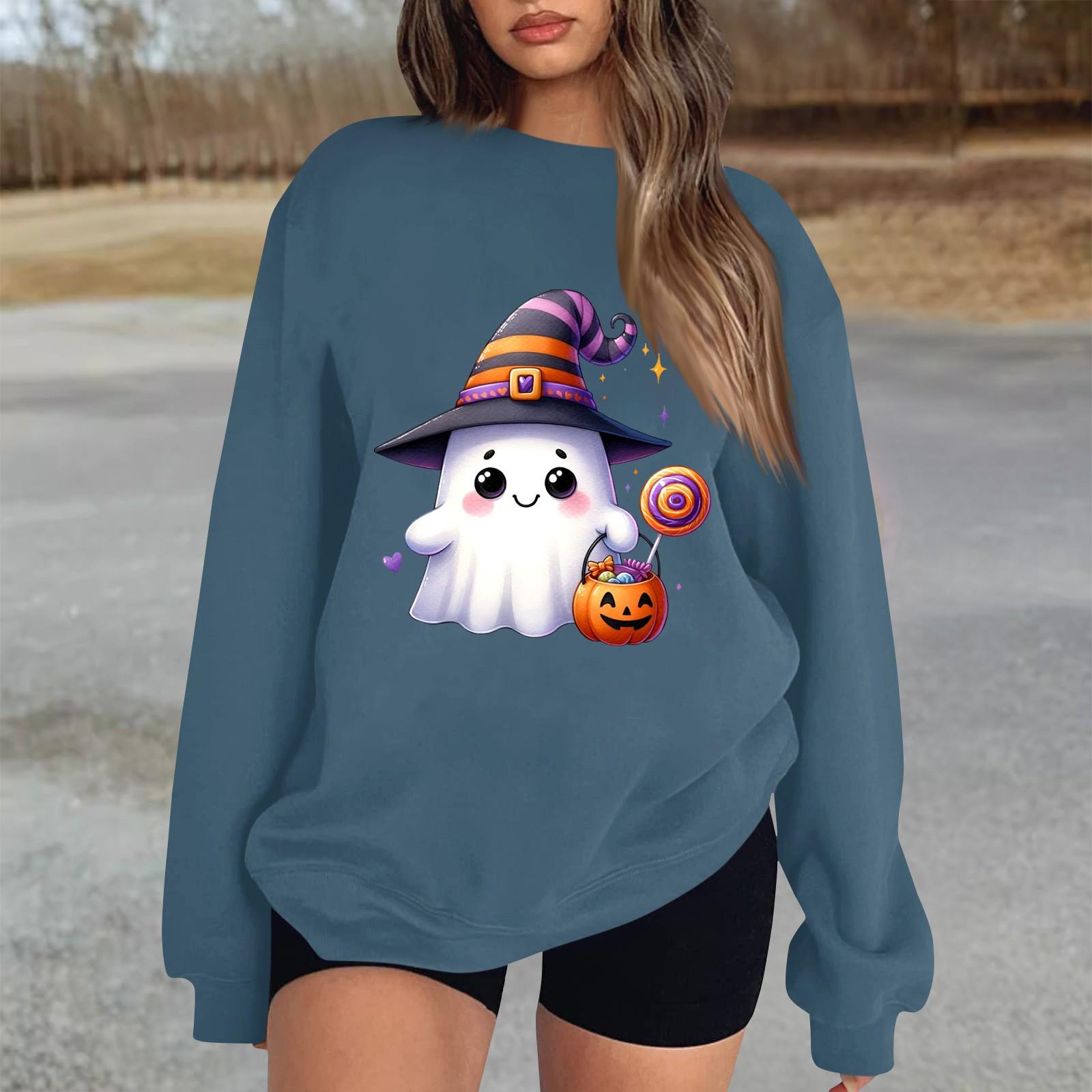 Женский повседневный модный трикотажный спортивный топ с длинными рукавами, свободный крой, Хэллоуин XL
Женский повседневный модный трикотажный спортивный топ с длинными рукавами, свободный крой, Хэллоуин XL