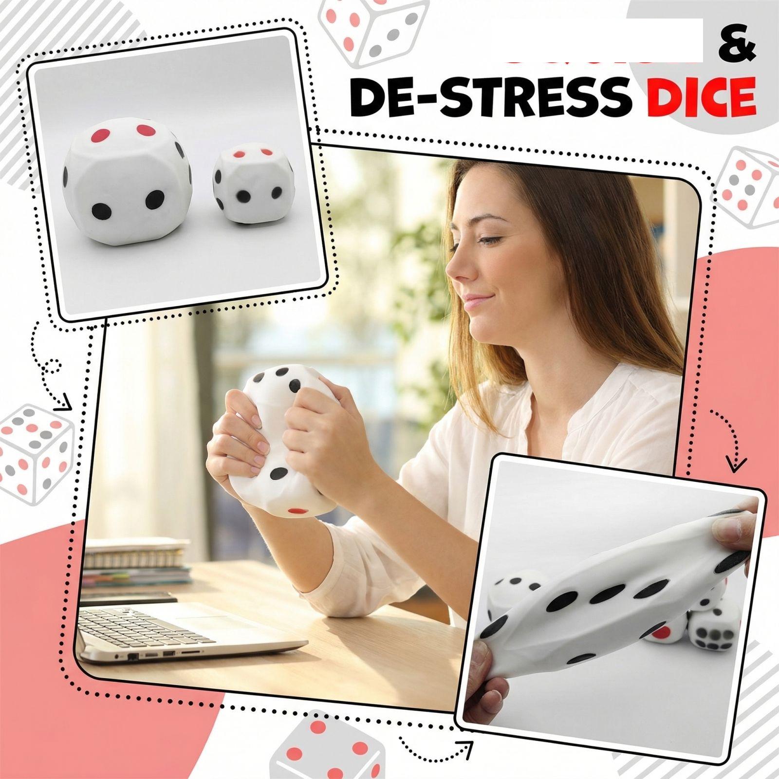 Stress Relief Squeeze Dice Set Soft Foam Fidget Toy Durable Lightweight for Hand Exercise and Anxiety Reduction One Size
Stress Relief Squeeze Dice Set Soft Foam Fidget Toy Durable Lightweight for Hand Exercise and Anxiety Reduction One Size