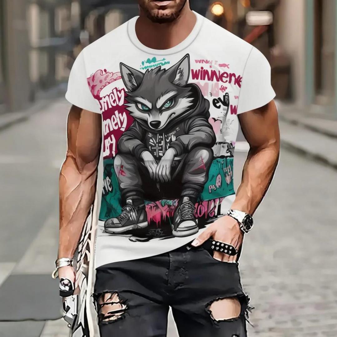 Summer Round Neck 3D Funny Wolf Print Top Fashionable Casual Short Sleeved Men s T-shirts 6XL
Summer Round Neck 3D Funny Wolf Print Top Fashionable Casual Short Sleeved Men s T-shirts 6XL