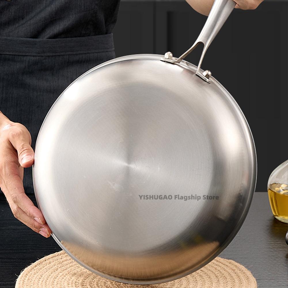 30cm Frying Pan Wok Uncoated 304 Stainless Steel Steak Skillets Home Induction Cooker Gas Stove Kitchen Cookware Non-Stick Pan
30cm Frying Pan Wok Uncoated 304 Stainless Steel Steak Skillets Home Induction Cooker Gas Stove Kitchen Cookware Non-Stick Pan