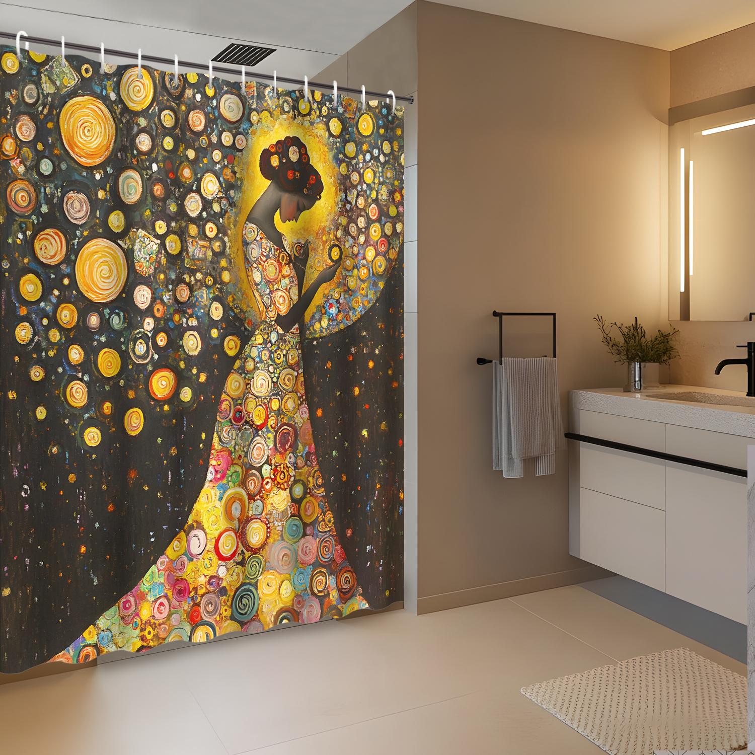 Artistic Woman Waterproof Shower Curtain For Bathroom Decor, Bringing Vibrant Colors And Modern Artistry To Your Space W60H190(CM)-1 Pcs
Artistic Woman Waterproof Shower Curtain For Bathroom Decor, Bringing Vibrant Colors And Modern Artistry To Your Space W60H190(CM)-1 Pcs