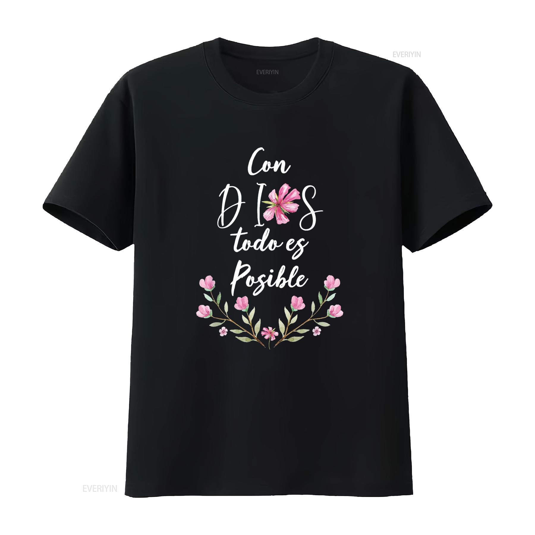 Con Dios Todo es Posible T Shirt Christian Spanish for Womens vintage Washed Soft designer clothes Versatile fashion Stretched 4XL
Con Dios Todo es Posible T Shirt Christian Spanish for Womens vintage Washed Soft designer clothes Versatile fashion Stretched 4XL