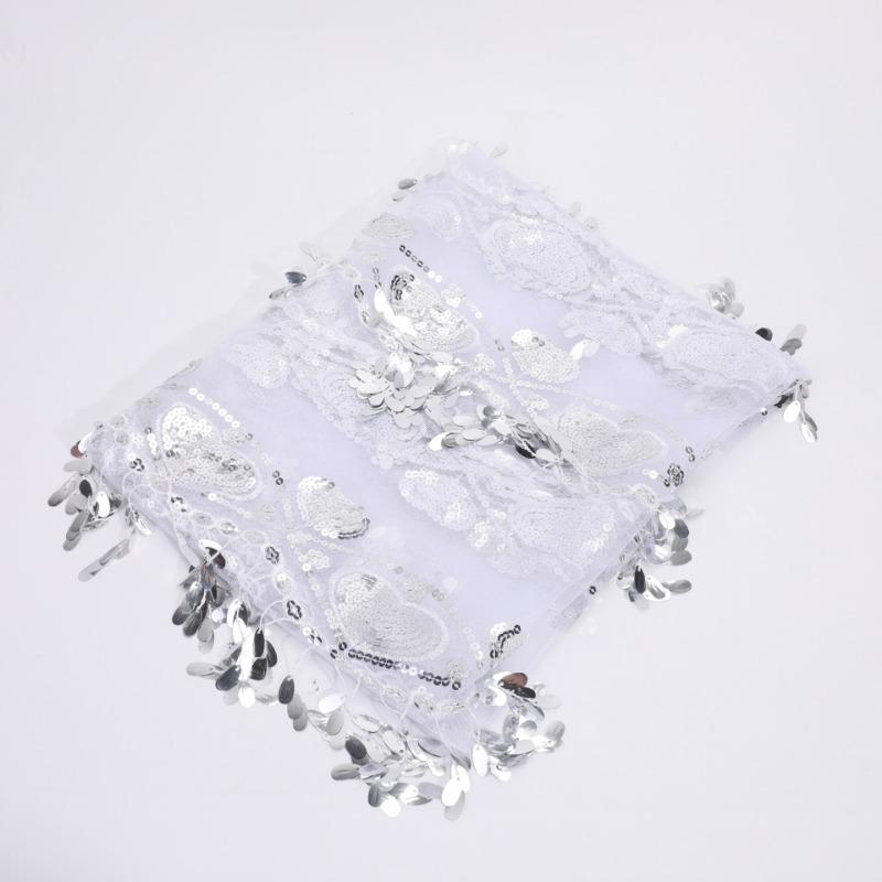 Embroidered Lace Tassel Sequins Mesh Love Fabrics 130CM Belly Dance Latin Dress Stage Costumes Wedding DIY Accessories 1Yard срібний
Embroidered Lace Tassel Sequins Mesh Love Fabrics 130CM Belly Dance Latin Dress Stage Costumes Wedding DIY Accessories 1Yard срібний