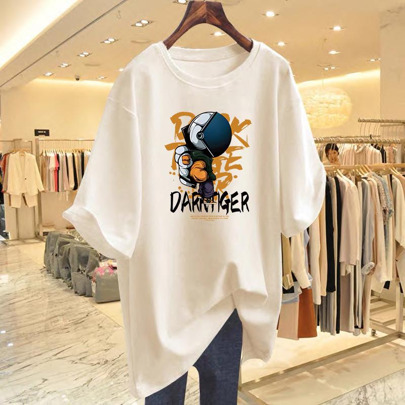 New dopamine large version cotton short-sleeved t-shirt women s loose medium and long printed summer top bottoming shirt S
New dopamine large version cotton short-sleeved t-shirt women s loose medium and long printed summer top bottoming shirt S