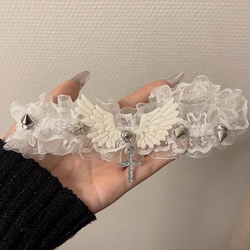 Gothic Black White Lace Lolita Collar Crystal Cross Pendant Angel Wings Rivet Choker Necklace for Women Egirl Y2K Jewelry Gifts белый
Gothic Black White Lace Lolita Collar Crystal Cross Pendant Angel Wings Rivet Choker Necklace for Women Egirl Y2K Jewelry Gifts белый
