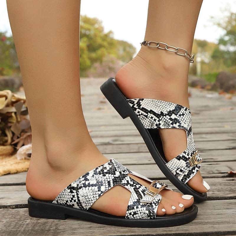Metal Buckle Flat Slippers Summer New Round Toe Soft Slip Anti-slip Women s Sandal Shoes 42 чорний
Metal Buckle Flat Slippers Summer New Round Toe Soft Slip Anti-slip Women s Sandal Shoes 42 чорний