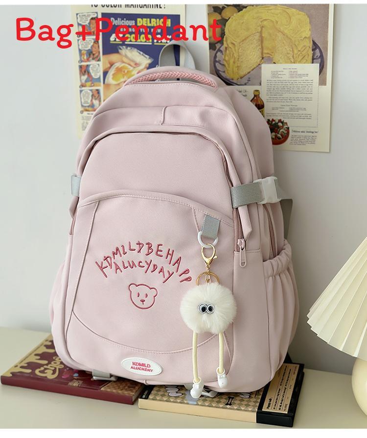 Girl Travel Backpack With Embroidered Letters Wateproof Nylon School Bag For Teens
Girl Travel Backpack With Embroidered Letters Wateproof Nylon School Bag For Teens