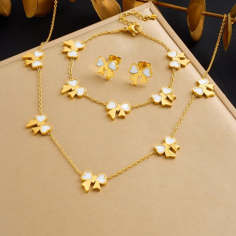 Gold Bow Tie Jewelry Set with White Enamel for Women (necklace, Bracelet, Earrings) золотой
Gold Bow Tie Jewelry Set with White Enamel for Women (necklace, Bracelet, Earrings) золотой