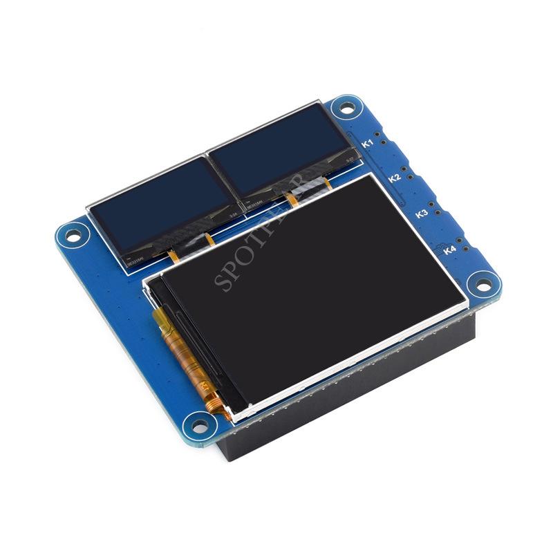 Комплект для трьох екранів Raspberry Pi: 2 РК-дисплей IPS, 0,96 Синій OLED, Плата розширення GPIO з подвійним допоміжним екраном
Комплект для трьох екранів Raspberry Pi: 2 РК-дисплей IPS, 0,96 Синій OLED, Плата розширення GPIO з подвійним допоміжним екраном