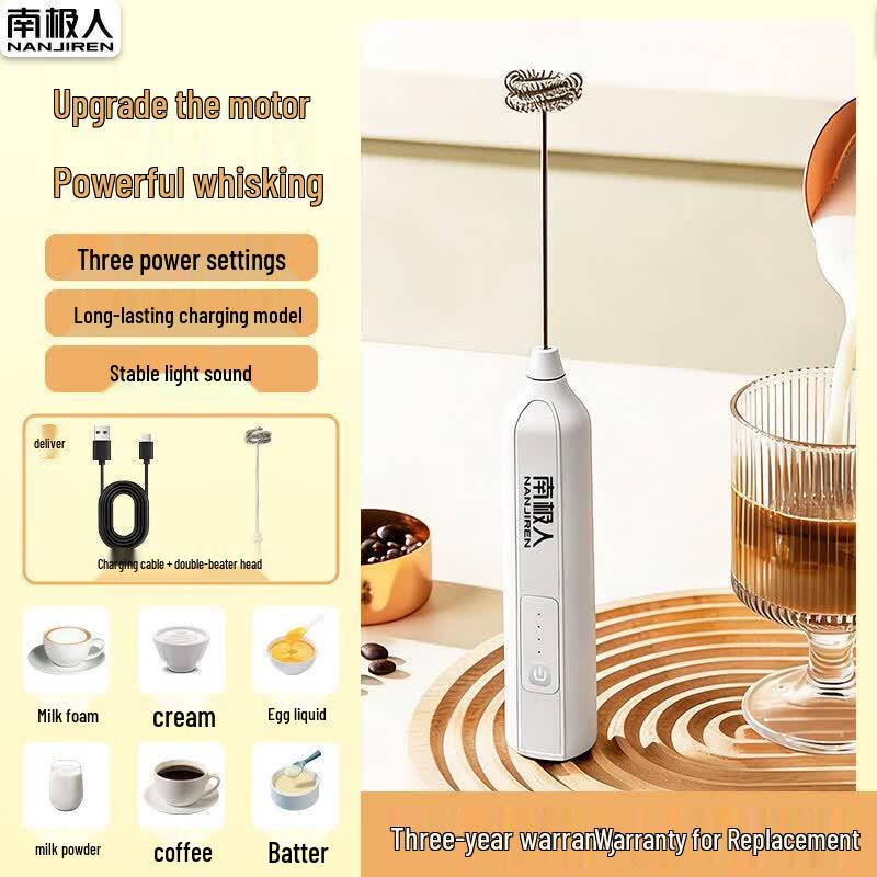 Portable Electric Milk Frother & Handheld Mixer
Portable Electric Milk Frother & Handheld Mixer