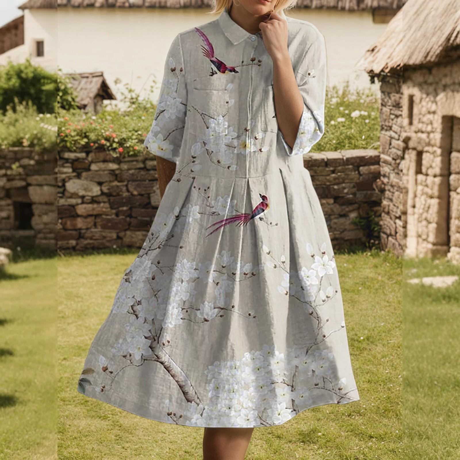 Платье для женщин элегантное повседневное со сборками, с лацканами на пуговицах, с коротким рукавом, длиной до колена L
Платье для женщин элегантное повседневное со сборками, с лацканами на пуговицах, с коротким рукавом, длиной до колена L