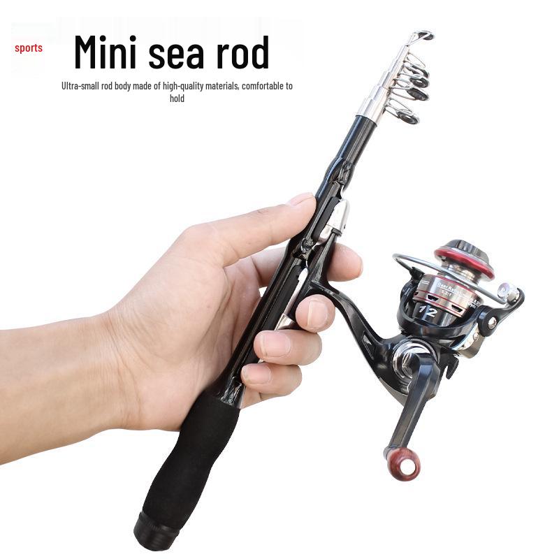 Ultra-Short Portable Sea Fishing Rod Set: Mini Ice Rod with Metal Wheel 1m rod without accessories
Ultra-Short Portable Sea Fishing Rod Set: Mini Ice Rod with Metal Wheel 1m rod without accessories