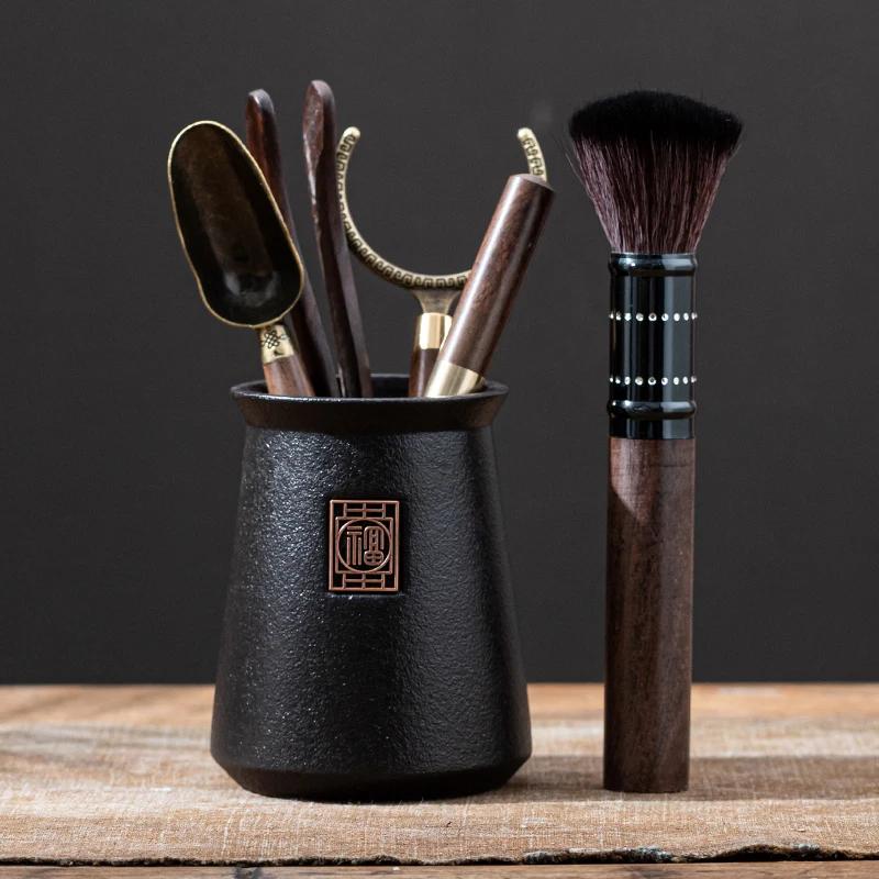 Chinese Style Tea Making Tools Tea Ceremony Six Gentleman Set Table Purple Clay Cans Ebony Combination Tea Accessories
Chinese Style Tea Making Tools Tea Ceremony Six Gentleman Set Table Purple Clay Cans Ebony Combination Tea Accessories