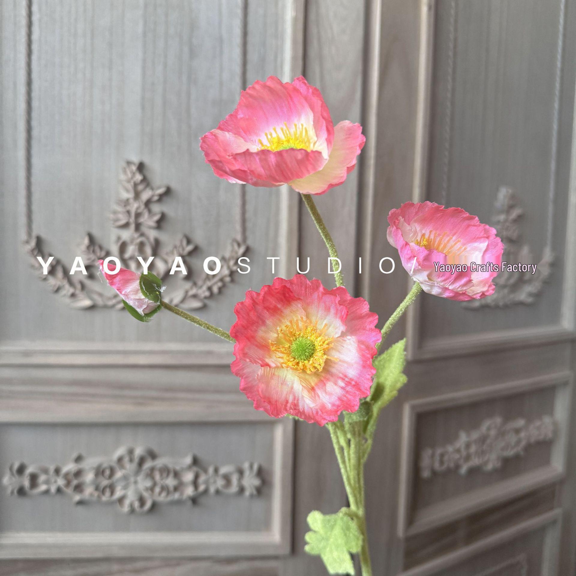 24-Color 4-Head Small Poppy Flower Decoration for Home, Wedding, or Photography Prop.
24-Color 4-Head Small Poppy Flower Decoration for Home, Wedding, or Photography Prop.