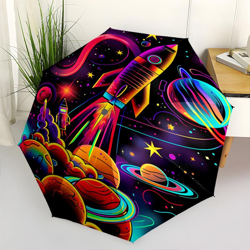 Rocket, Space Exploration Theme 8 Bone Hand Automatic Folding Fashion umbrella, Compact and Portable Design, A Perfect Gift for Birthday, Ch
Rocket, Space Exploration Theme 8 Bone Hand Automatic Folding Fashion umbrella, Compact and Portable Design, A Perfect Gift for Birthday, Ch