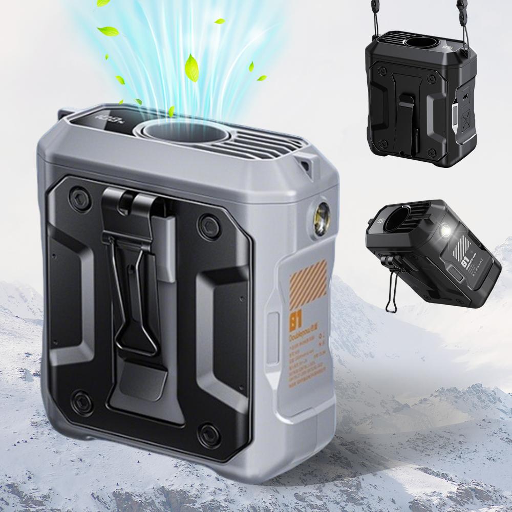 Portable Waist Fan Rechargeable 10000mAh Cooling Fan 10-Speed with Flash Light LED Display Clip on Belt Camping Fan сірий
Portable Waist Fan Rechargeable 10000mAh Cooling Fan 10-Speed with Flash Light LED Display Clip on Belt Camping Fan сірий