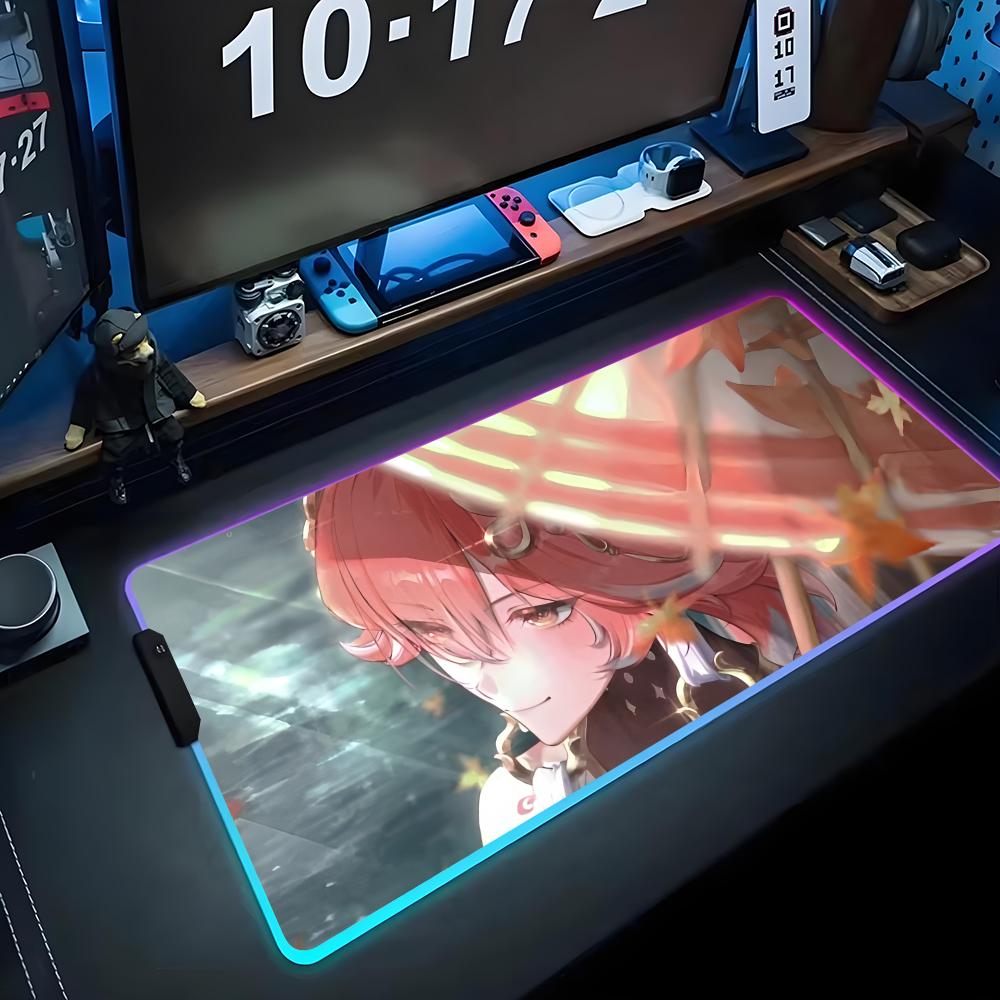 changli wuthering Mouse Pad RGB Gaming Mousepad Big LED Pad PC Desk Mat Luminous Mouse Pad Large Keyboard Mats Table Rug With RGB600x300x3mm
changli wuthering Mouse Pad RGB Gaming Mousepad Big LED Pad PC Desk Mat Luminous Mouse Pad Large Keyboard Mats Table Rug With RGB600x300x3mm
