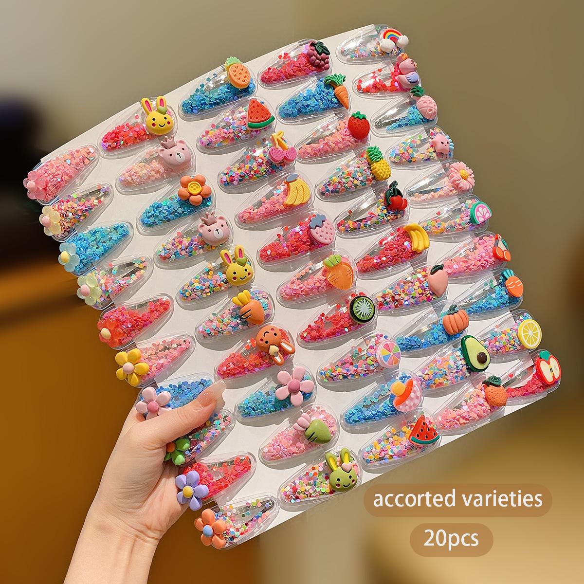 20 Random Cartoon Bb Clips with Sweet and Cute Hair Accessories Suitable for Daily Use
20 Random Cartoon Bb Clips with Sweet and Cute Hair Accessories Suitable for Daily Use