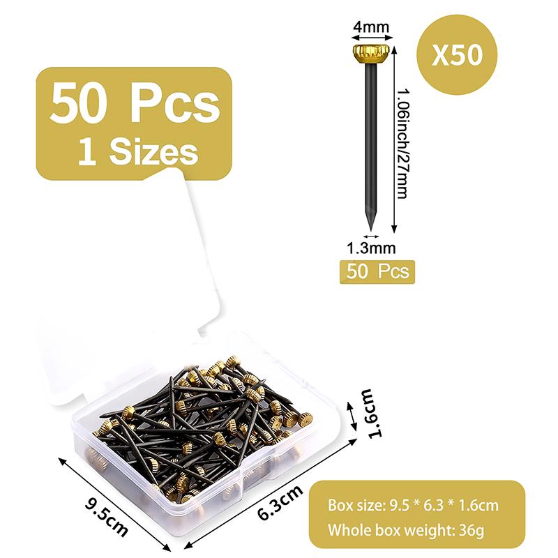 50/75/120Pcs Picture Pins Brass Head Nails Wall Decorative Nail For Hanging Pictures Frame Kit Hardware Tool Photo Hook Hangers 50PCS
50/75/120Pcs Picture Pins Brass Head Nails Wall Decorative Nail For Hanging Pictures Frame Kit Hardware Tool Photo Hook Hangers 50PCS