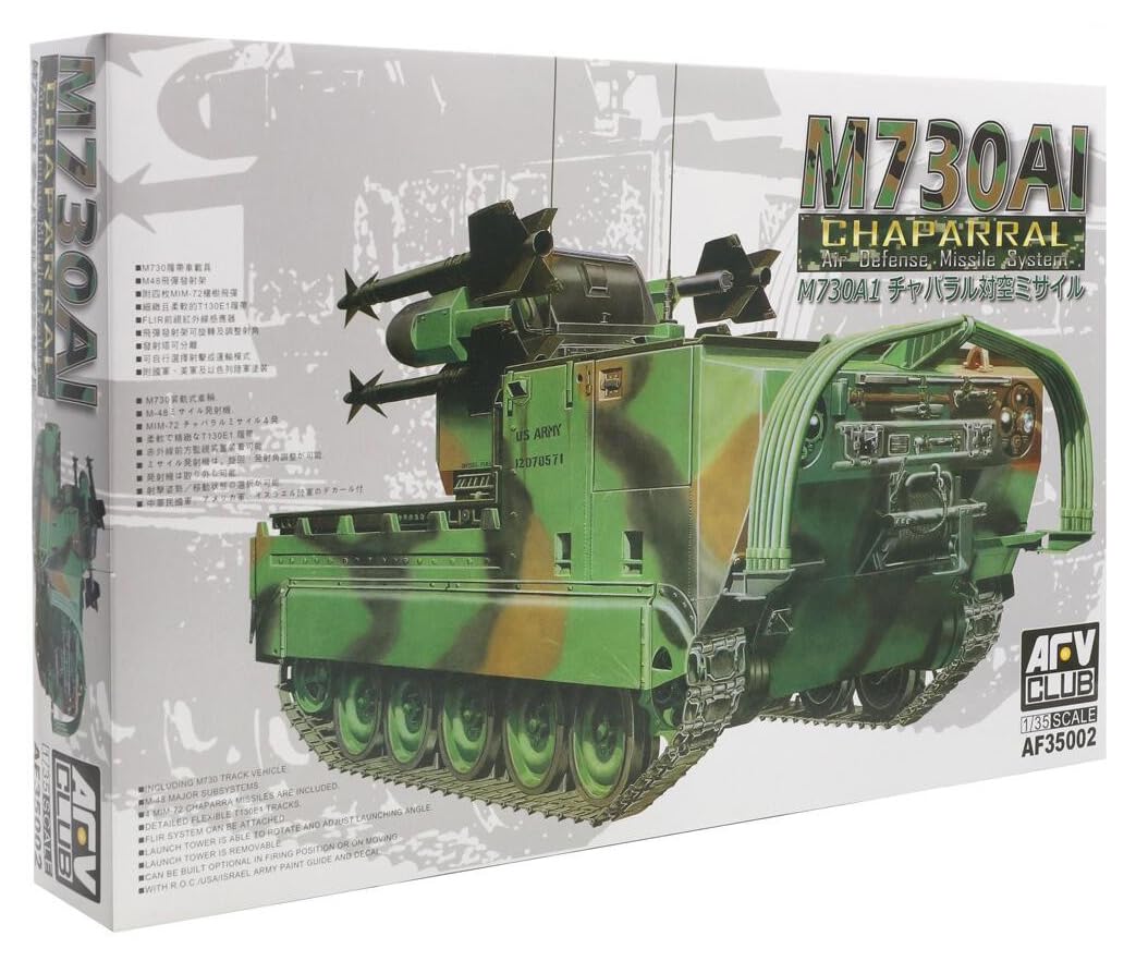 AFV Club M730A1 Chaparral Missile Plastic Model 1/35 Anti-Aircraft
AFV Club M730A1 Chaparral Missile Plastic Model 1/35 Anti-Aircraft