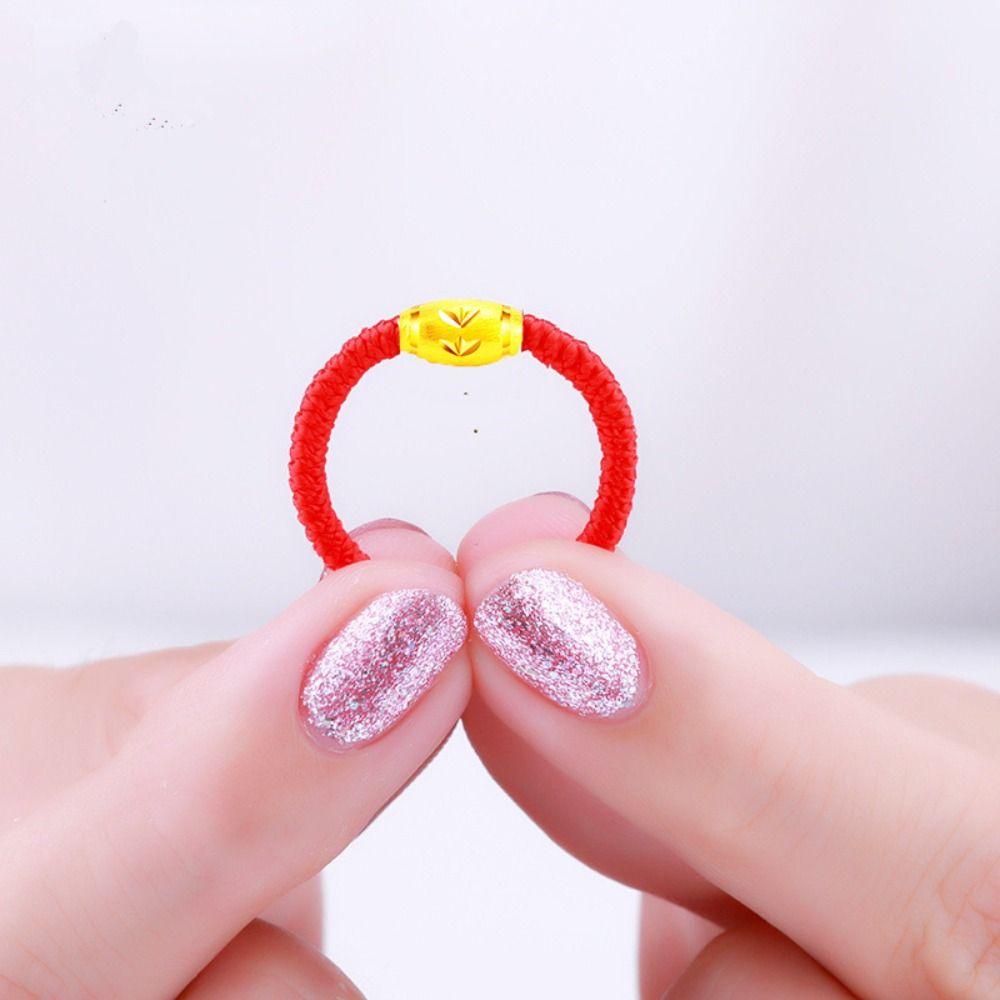 Lucky Gold Transfer Bead Ring Jewelry Accessories Rope Ring Simple Good Luck Ring red-1pc
Lucky Gold Transfer Bead Ring Jewelry Accessories Rope Ring Simple Good Luck Ring red-1pc