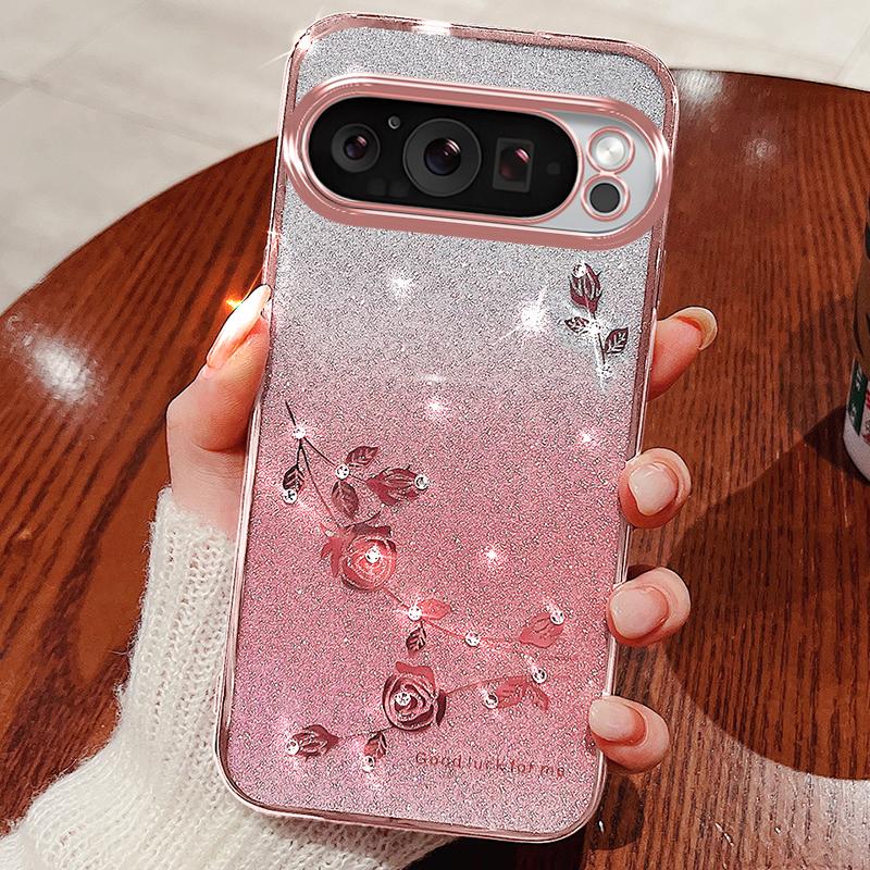 KADEM For Google Pixel 9 Pro XL Flower Design Glitter Mobile Phone Case TPU Cover Rose Gold
KADEM For Google Pixel 9 Pro XL Flower Design Glitter Mobile Phone Case TPU Cover Rose Gold