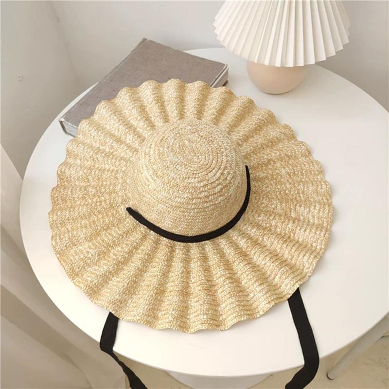 New Large Brim Ribbon Straw Hat Summer Hats For Women Ribbon Beach Cap Beach hat Dome Top Sun Hat Holiday Elegant cap adjustable чорний
New Large Brim Ribbon Straw Hat Summer Hats For Women Ribbon Beach Cap Beach hat Dome Top Sun Hat Holiday Elegant cap adjustable чорний