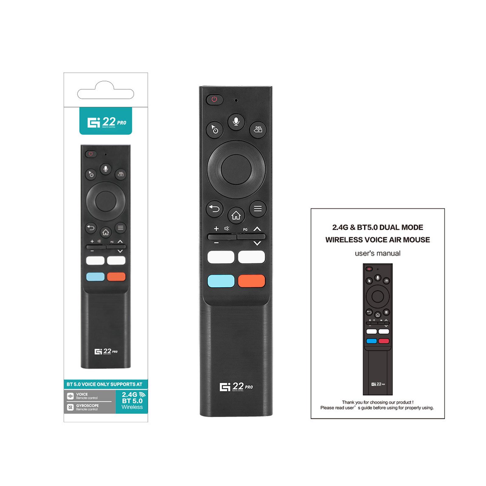 G22 PRO 2.4G Air Mouse Пульт дистанционного управления Встроенный 6-гироскоп Универсальный голосовой пульт дистанционного управления для проекторов-приставок
G22 PRO 2.4G Air Mouse Пульт дистанционного управления Встроенный 6-гироскоп Универсальный голосовой пульт дистанционного управления для проекторов-приставок