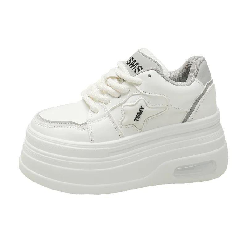 Fashion New 8.5CM High platform shoes woman white skateboard shoes women chunky sneakers spring vulcanize shoes casual sneakers women 35 серый
Fashion New 8.5CM High platform shoes woman white skateboard shoes women chunky sneakers spring vulcanize shoes casual sneakers women 35 серый