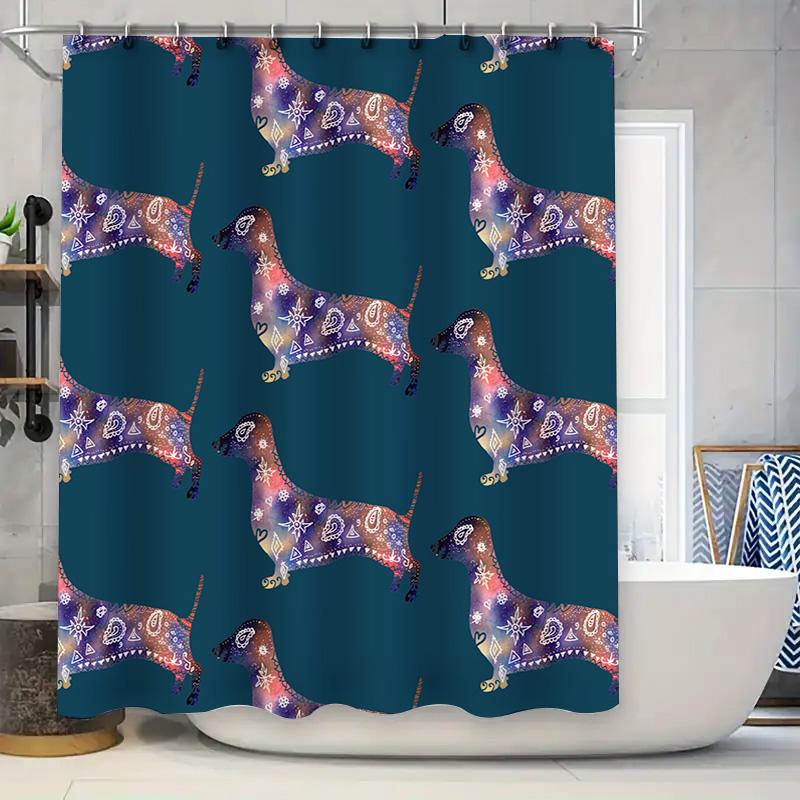 Vibrant Patterned Dog Shower Curtain Blue Watercolor Pomeranian Design For Bathroom Decorations W60H190(CM)-1 Pcs
Vibrant Patterned Dog Shower Curtain Blue Watercolor Pomeranian Design For Bathroom Decorations W60H190(CM)-1 Pcs