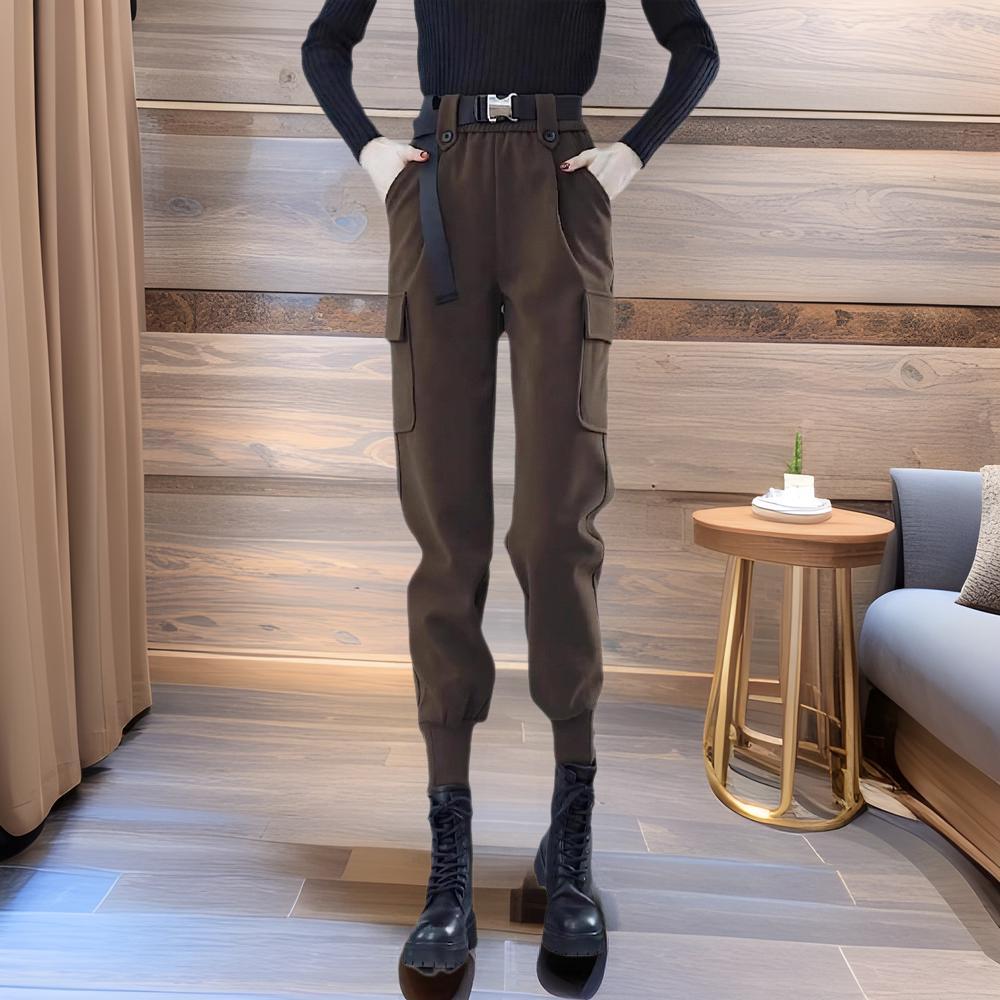 Women s Fleece-Lined Wool Cargo Pants - High-Waisted Harem Style with Drawstring Ankle, Perfect for Autumn/Winter 2024 L
Women s Fleece-Lined Wool Cargo Pants - High-Waisted Harem Style with Drawstring Ankle, Perfect for Autumn/Winter 2024 L