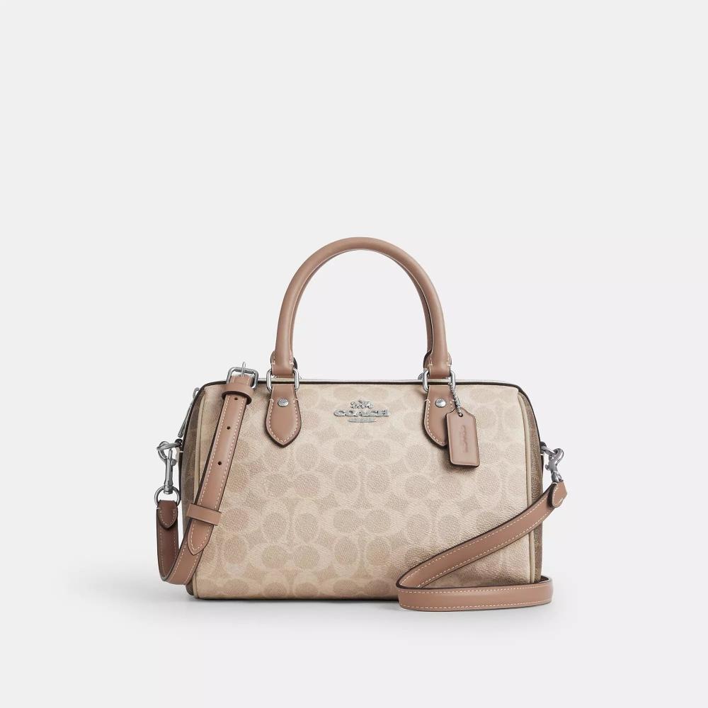 Coach Rowan Satchel Bag In Blocked Signature Canvas Silver Sand Taupe Multi One Size
Coach Rowan Satchel Bag In Blocked Signature Canvas Silver Sand Taupe Multi One Size