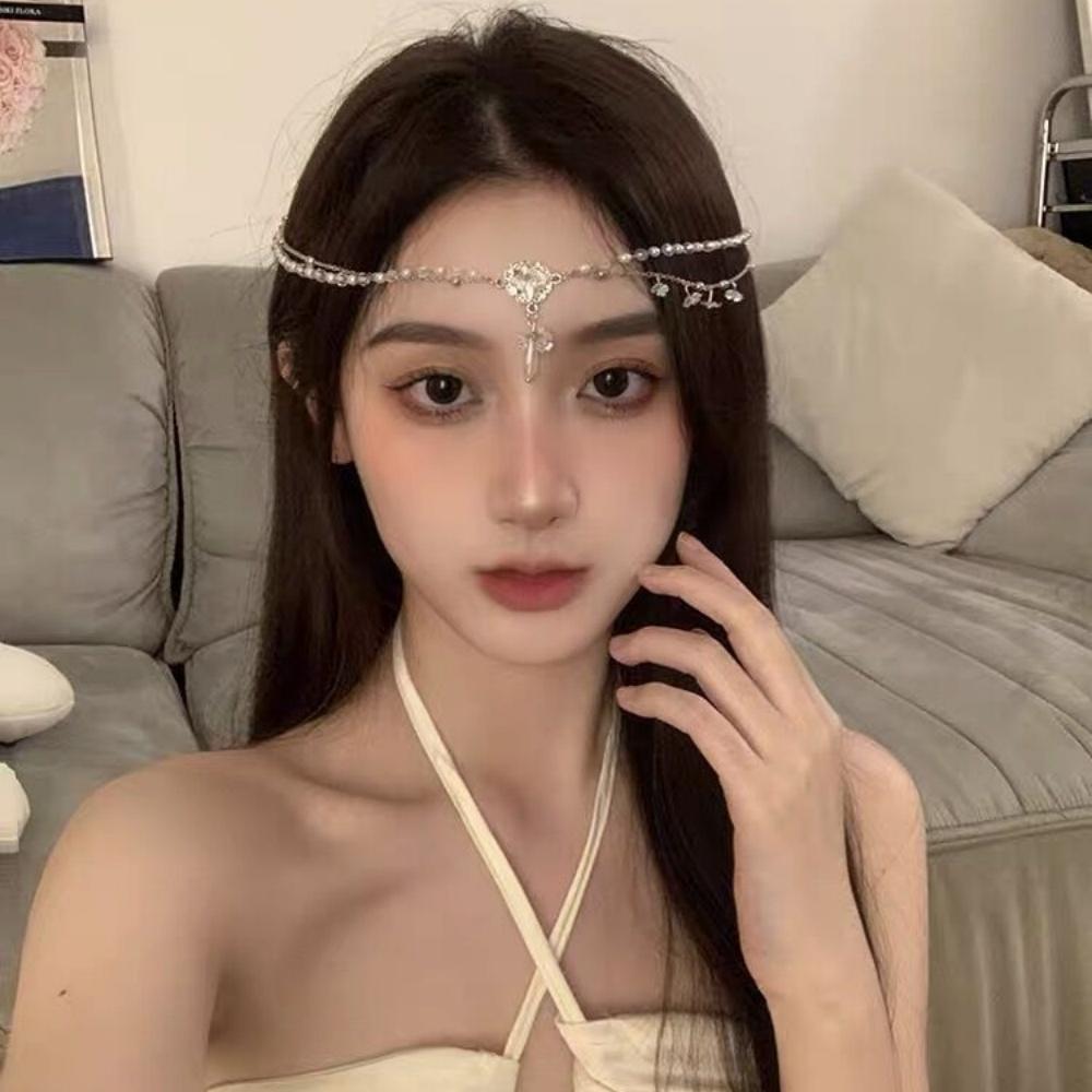 Fairy Lolita Headpiece Luxurious Bridal Forehead Chain Wedding Hair Accessories Exclusive Rhinestone Headband For Hanfu Dress
Fairy Lolita Headpiece Luxurious Bridal Forehead Chain Wedding Hair Accessories Exclusive Rhinestone Headband For Hanfu Dress