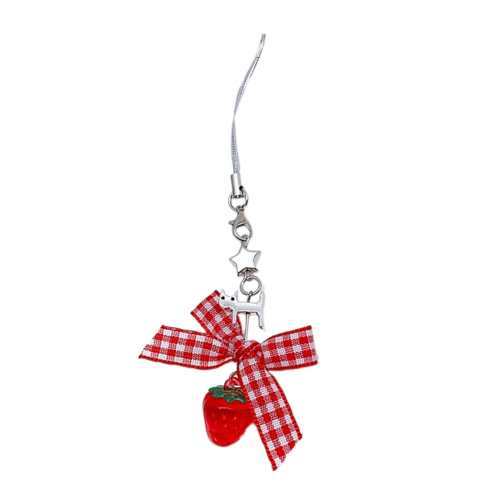 Handmade Strawberry Pendant Keychain Exquisite Bowknot Phone Chain Cute Cat Phone Straps Lanyard Backpack Charm Jewelry 1
Handmade Strawberry Pendant Keychain Exquisite Bowknot Phone Chain Cute Cat Phone Straps Lanyard Backpack Charm Jewelry 1