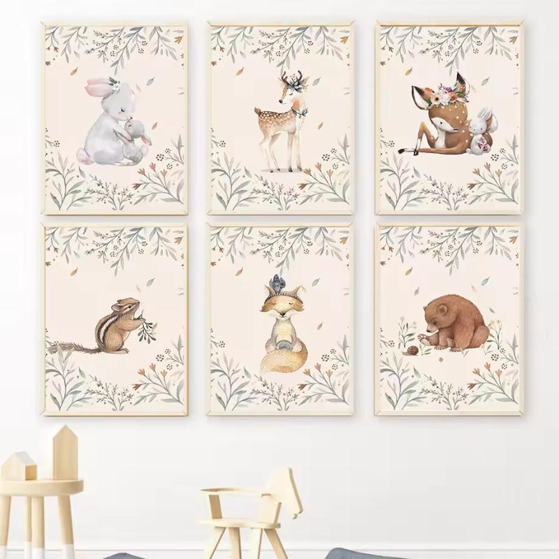 Deer Rabbit Fox Squirrel Bear Animals Nursery Canvas Painting Nordic Wall Art Posters and Prints Wall Pictures Kids Room Decor 21cm×30cm NoFrame
Deer Rabbit Fox Squirrel Bear Animals Nursery Canvas Painting Nordic Wall Art Posters and Prints Wall Pictures Kids Room Decor 21cm×30cm NoFrame