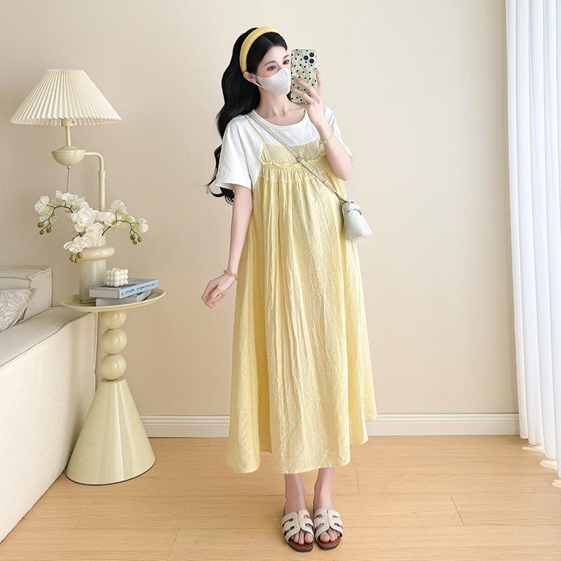 2026 Summer Cream Linen Faux Two-Piece Dress for Pregnant Women XXL вершковий/Лляний
2026 Summer Cream Linen Faux Two-Piece Dress for Pregnant Women XXL вершковий/Лляний