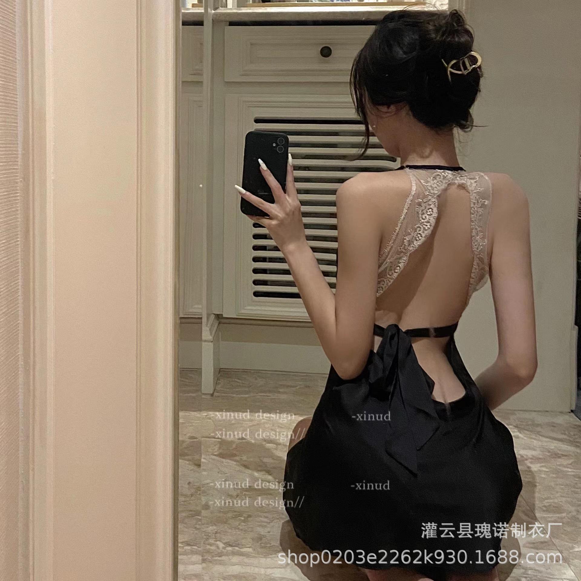 Sexy lace satin lingerie gentle wind perspective suspender nightdress low chest backless temptation miniskirt one size fits all 80-120 чёрный
Sexy lace satin lingerie gentle wind perspective suspender nightdress low chest backless temptation miniskirt one size fits all 80-120 чёрный
