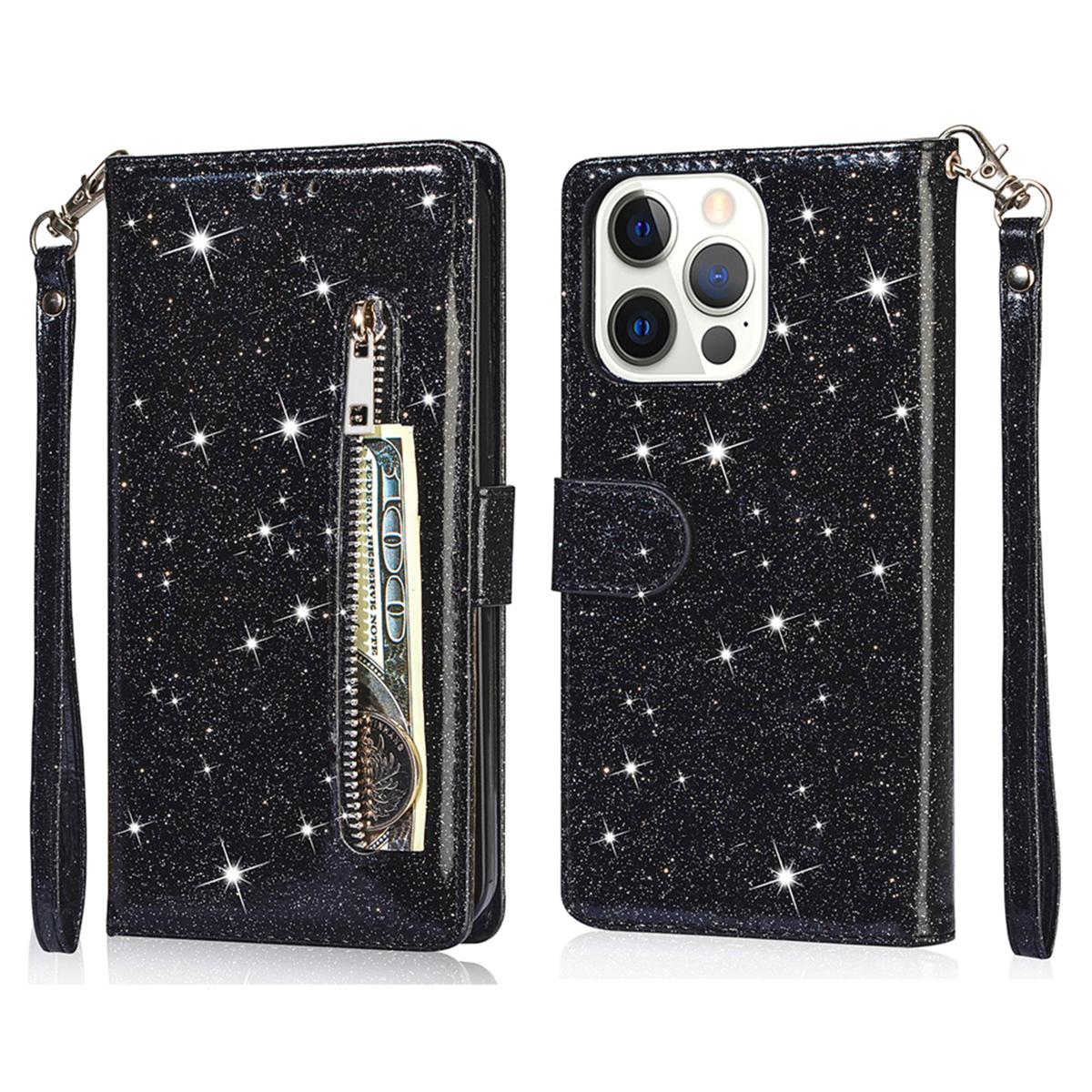 For iPhone 16 Pro Stand Case Glitter Phone Leather Cover Zipper Pocket Black
For iPhone 16 Pro Stand Case Glitter Phone Leather Cover Zipper Pocket Black