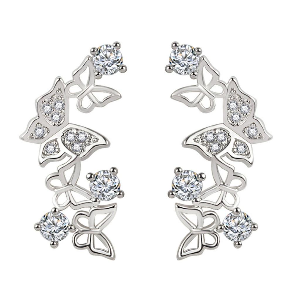 2Pcs Fashion Girls Rhinestone Women Butterfly Stud Earrings Jewelry Silver Earrings Crystal Ear Stud
2Pcs Fashion Girls Rhinestone Women Butterfly Stud Earrings Jewelry Silver Earrings Crystal Ear Stud