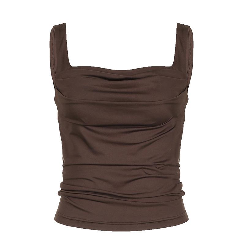 Women s new suspenders, pleated slim-fit pure vest, sexy babes, fashionable street tops for women L коричневий
Women s new suspenders, pleated slim-fit pure vest, sexy babes, fashionable street tops for women L коричневий