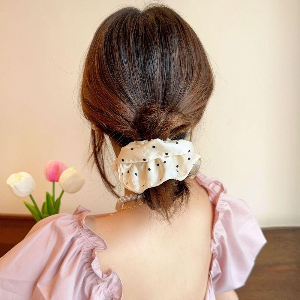 Beige Large Dot Scrunchies New Style Oversized Hair Rope Temperament Lace Hair Circle Girl
Beige Large Dot Scrunchies New Style Oversized Hair Rope Temperament Lace Hair Circle Girl