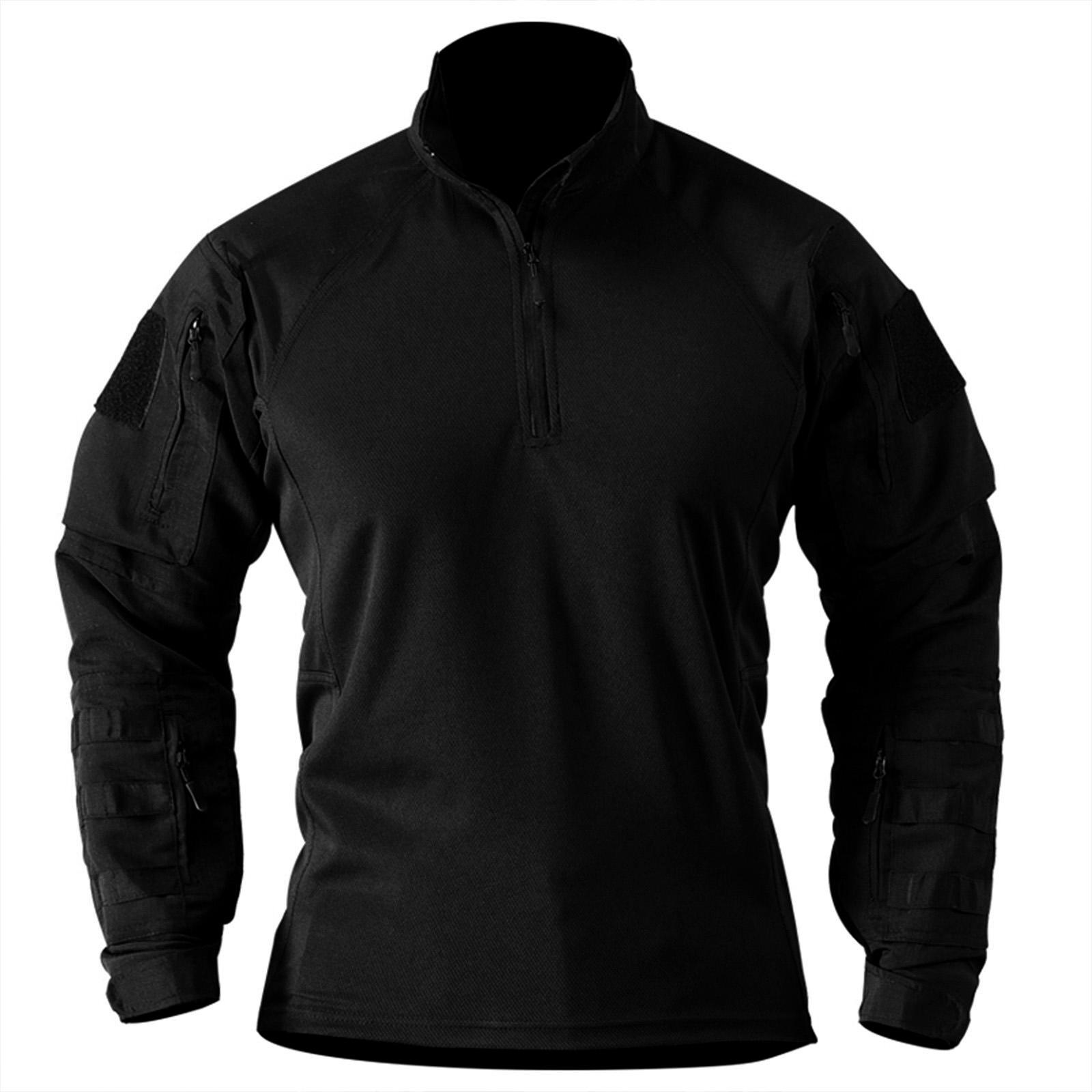 Men s Tactical Combat Shirt Long Sleeve Military Camo Top Lightweight Breathable Quick Dry Outdoor Army Gear for Training Hiking Hunting M чёрный
Men s Tactical Combat Shirt Long Sleeve Military Camo Top Lightweight Breathable Quick Dry Outdoor Army Gear for Training Hiking Hunting M чёрный