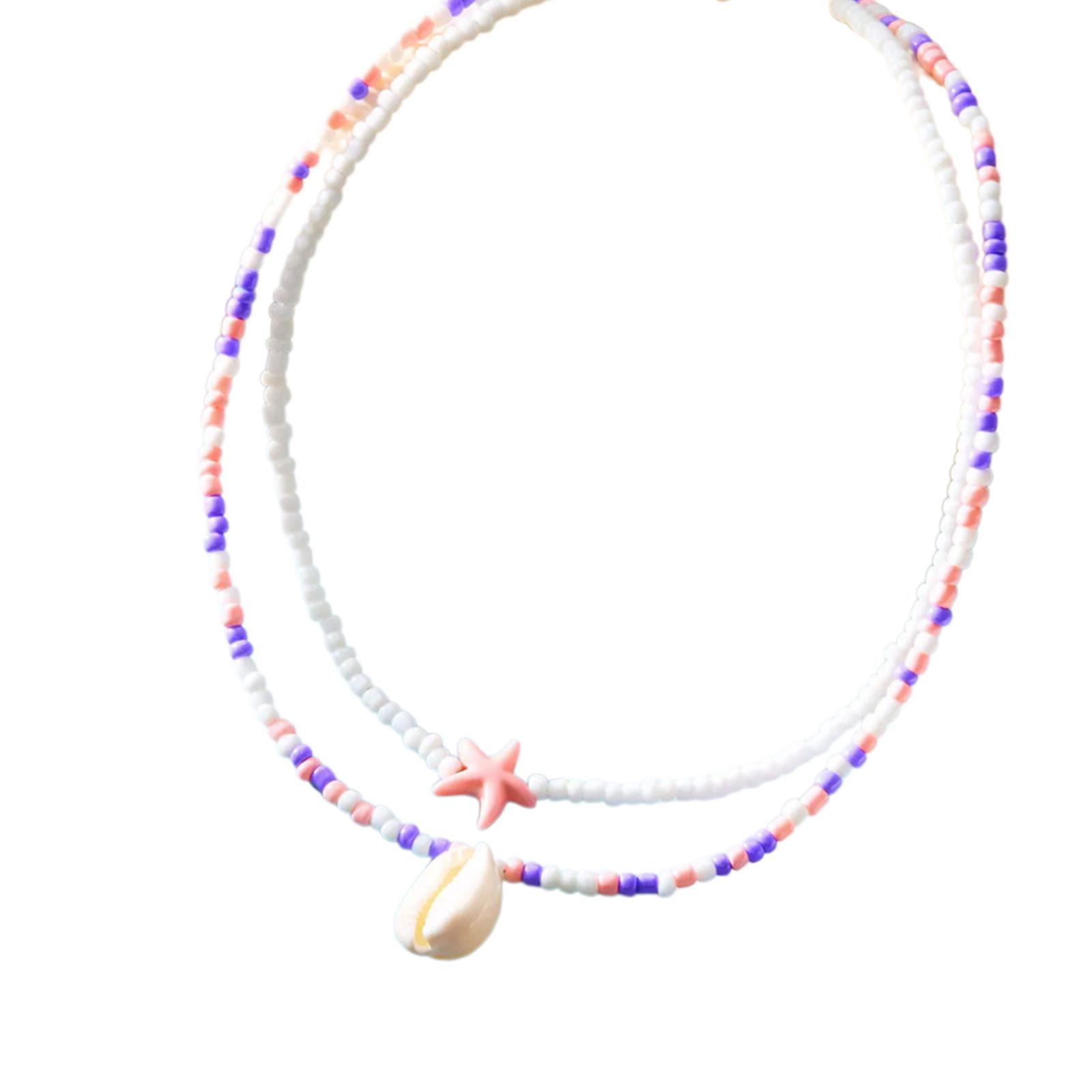 2 шт. Бохо Шик Двухрядное Ожерелье-подвеска из бусин в виде морской звезды и ракушки, идеально подходящее для пляжного отдыха и неформальных встреч 4
2 шт. Бохо Шик Двухрядное Ожерелье-подвеска из бусин в виде морской звезды и ракушки, идеально подходящее для пляжного отдыха и неформальных встреч 4