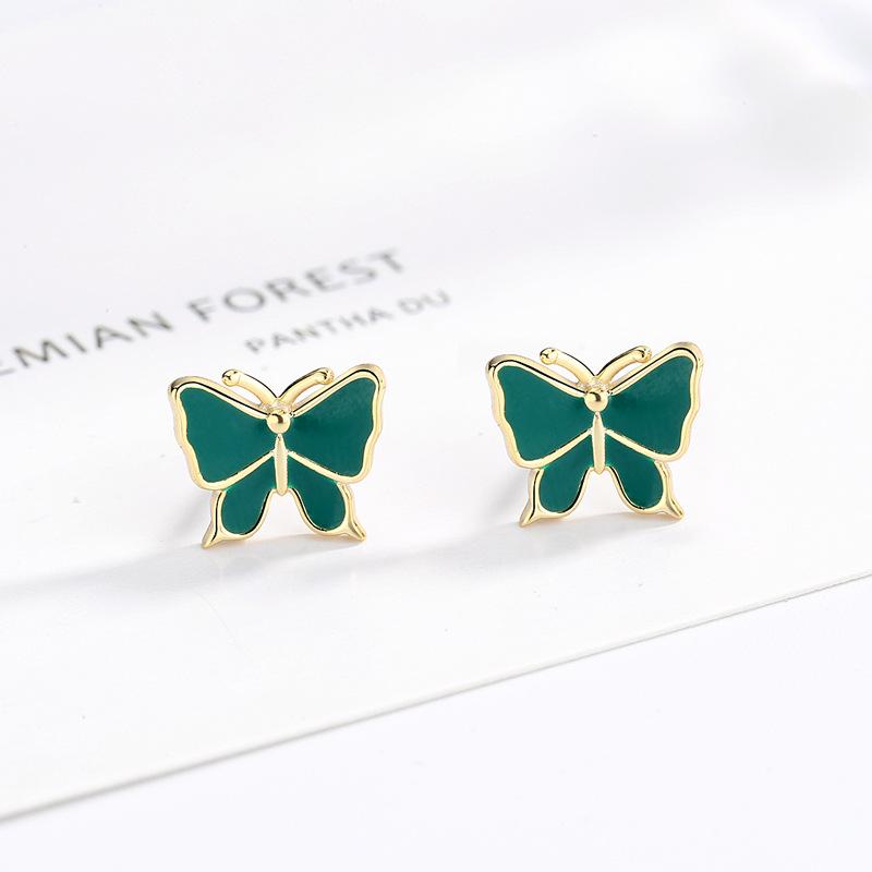 Temperament Mori Three-dimensional Green Korean Version Butterfly Stud Earrings Female Hong Kong Style Retro Fashion Sweet Small Earrings
Temperament Mori Three-dimensional Green Korean Version Butterfly Stud Earrings Female Hong Kong Style Retro Fashion Sweet Small Earrings