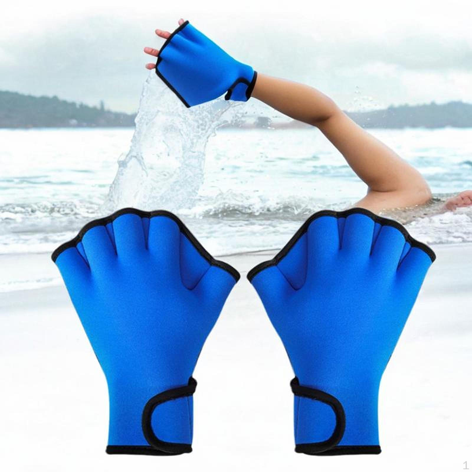 Плавание Перепончатые перчатки Водные с ремешком на запястье без пальцев Дайвинг для весла