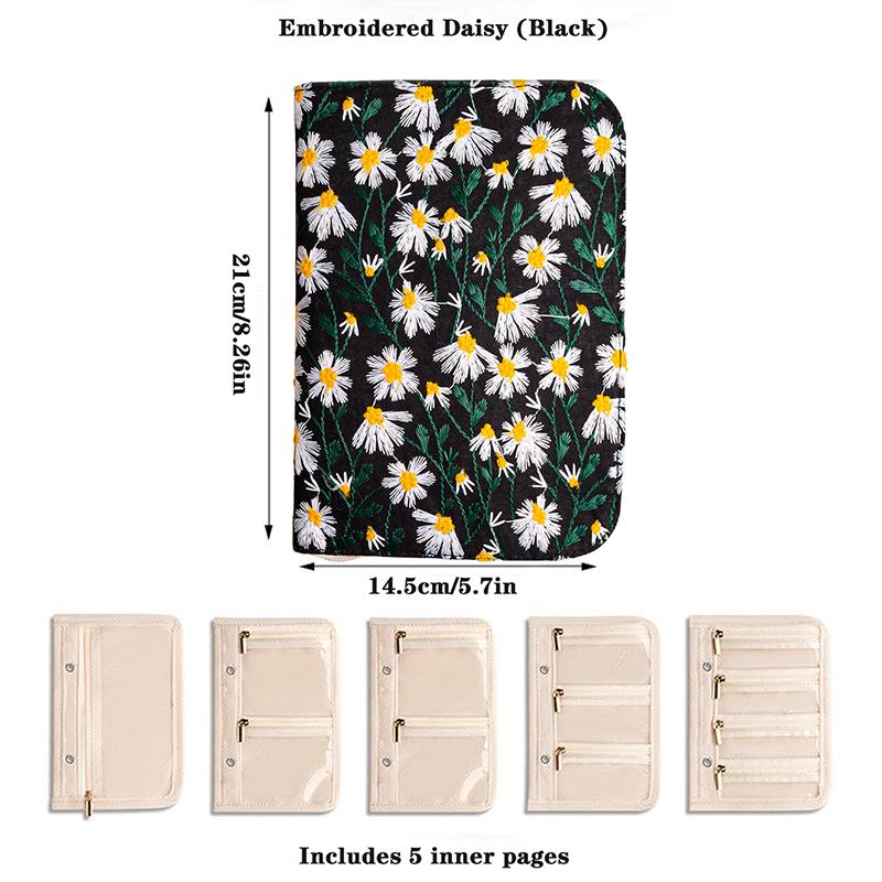Floral Embroidered Portable Jewelry Organizer Zipper Case for Rings, Earrings & Necklaces чёрный
Floral Embroidered Portable Jewelry Organizer Zipper Case for Rings, Earrings & Necklaces чёрный
