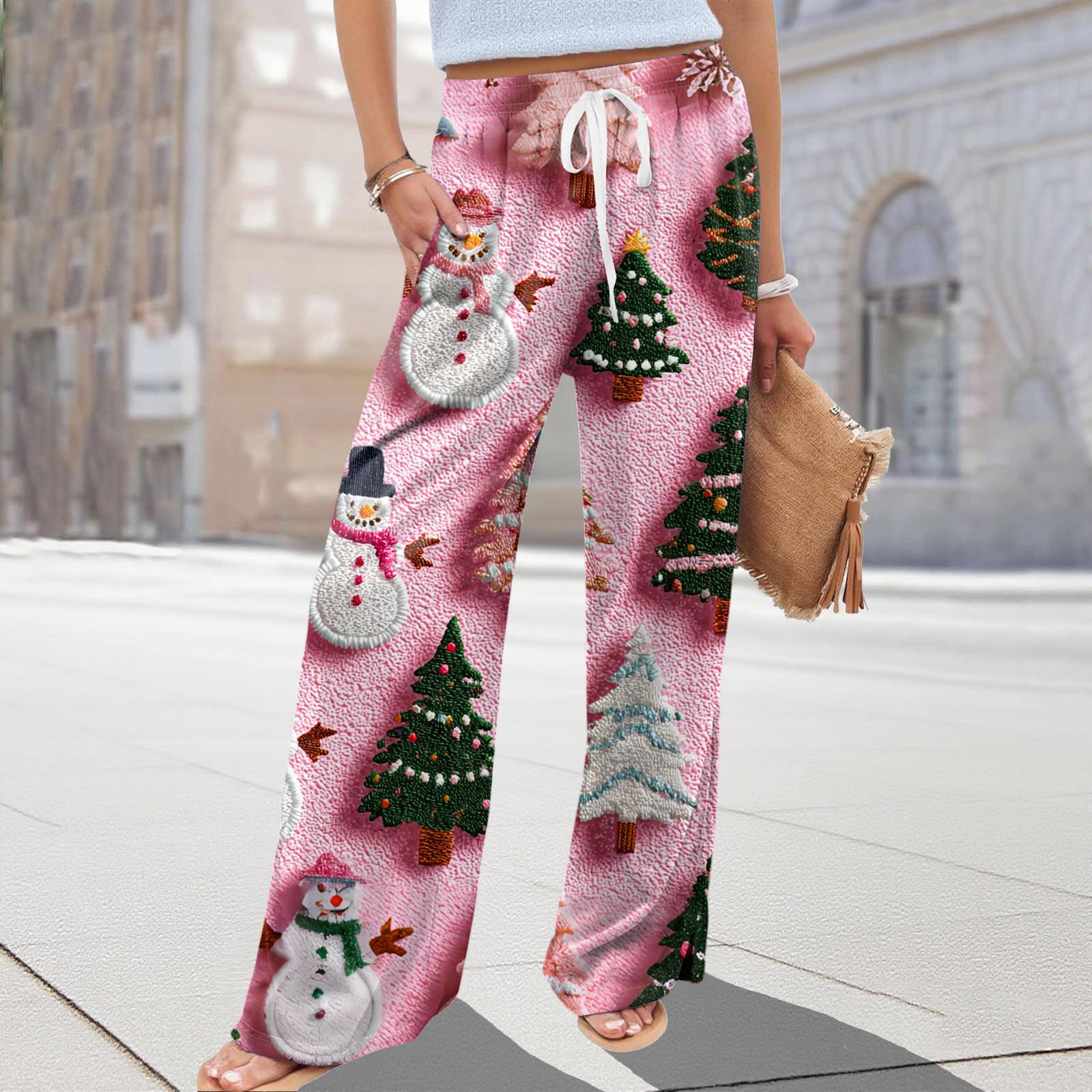 Ladies Loose And Casual Christmas Printed Wide Leg Pants With Elastic Waistband Drawstring And Pocket Pants XXL рожевий
Ladies Loose And Casual Christmas Printed Wide Leg Pants With Elastic Waistband Drawstring And Pocket Pants XXL рожевий
