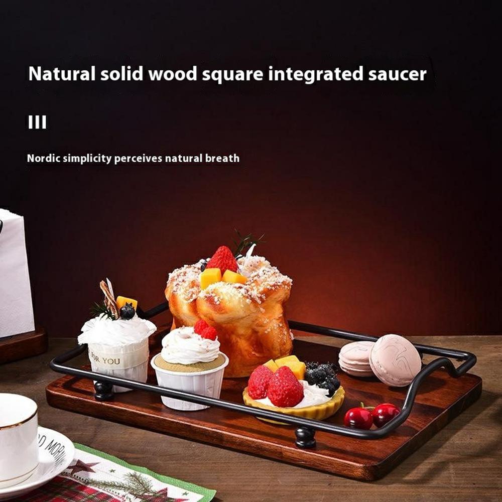 CYF-639 Vintage Wooden Dessert Tray with Iron Handle Serving Platter for Afternoon Tea/Coffee Type A
CYF-639 Vintage Wooden Dessert Tray with Iron Handle Serving Platter for Afternoon Tea/Coffee Type A